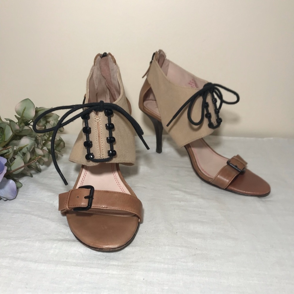Plenty by Tracy Reese Cutout Lace up Sandals 8.5
